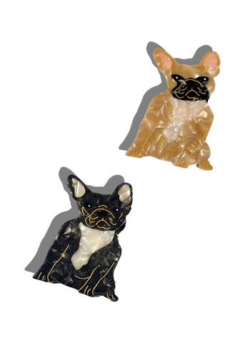 Solar Eclipse Frenchie Dog Breed Claw Hair Clip
