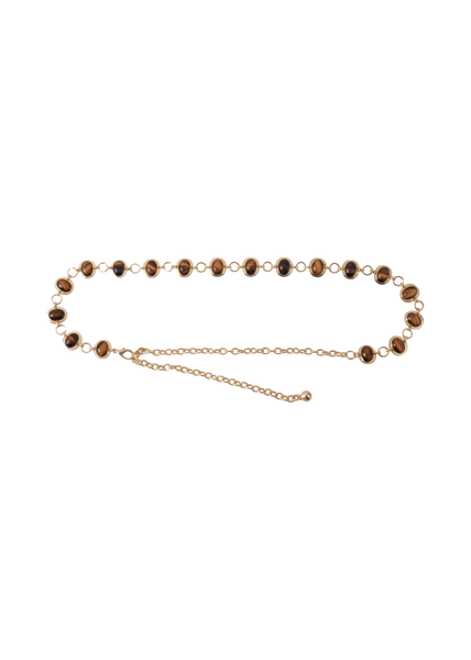 Most Wanted Glossy Coffee Bean Chain Belt