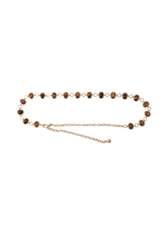 Most Wanted Glossy Coffee Bean Chain Belt