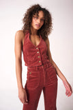Halter Vest - Brick Cord