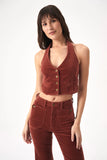 Halter Vest - Brick Cord