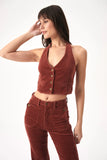 Halter Vest - Brick Cord