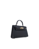 Billini Hariette Handle Bag dark cacao croc side angle