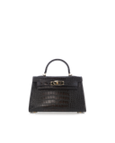Billini Hariette Handle Bag dark cacao croc front view