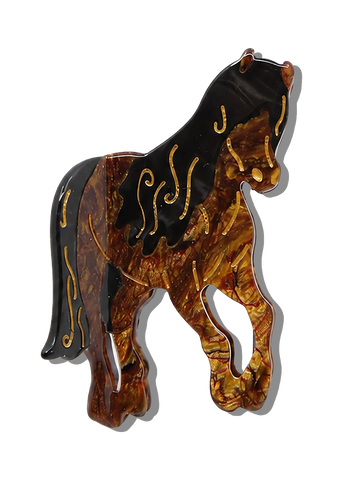 Solar Eclipse Horse Claw Hair Clip