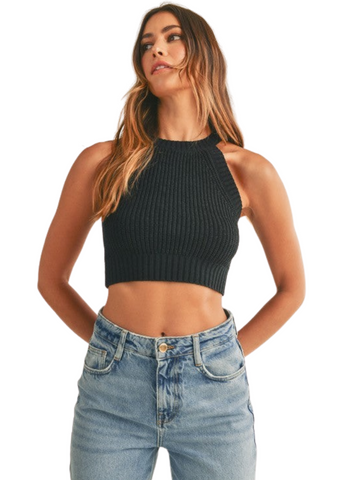 Cooper Sweater Top - Black