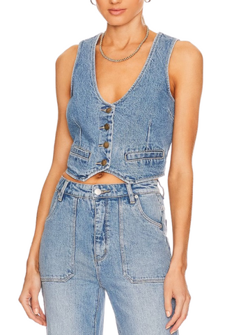 Dallas Vest - Mid Vintage Blue