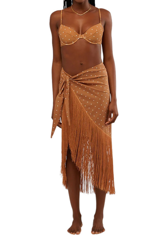 Micro Polka Dot Fringe Sarong