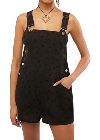 Basic Short Eyelet Overall