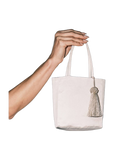 Loucia Kira Tassel Mini Tote in cream
