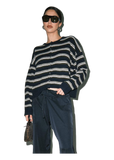 Loucia Blythe Striped Cardigan in navy