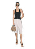 Loucia Sable Pleated Bermuda Shorts in cream