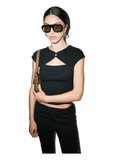 Loucia Remi Keyhole Top in black