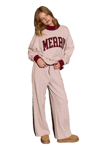 LE LIS Merry Stripe Lounge Pants