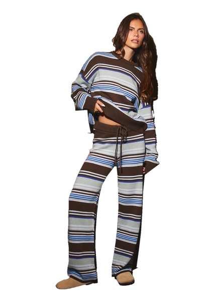 LE LIS Multi Stripe Sweater Set