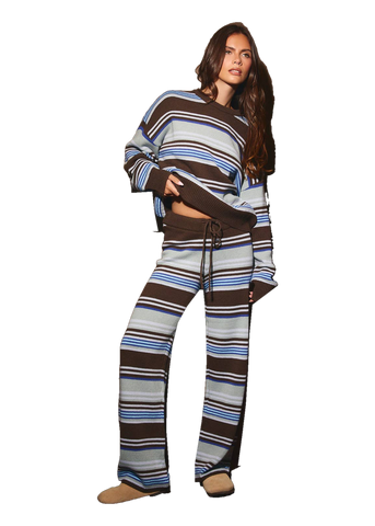 LE LIS Multi Stripe Sweater Set