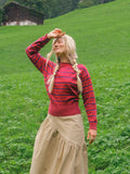 Lisa Says Gah Luna Sweater in Cherry Cola