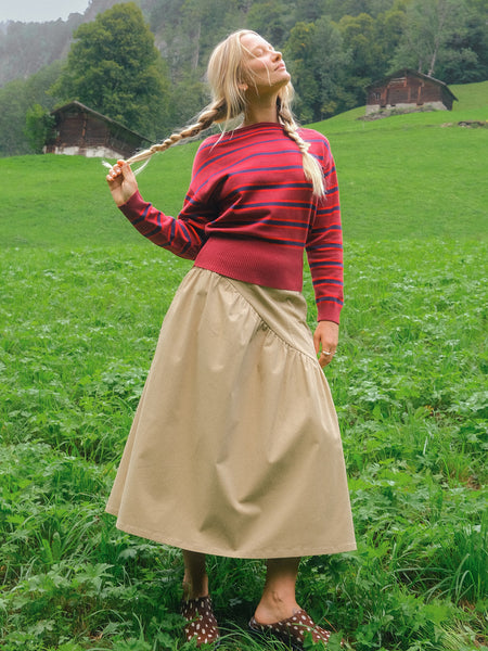 Lisa Says Gah Luna Sweater in Cherry Cola