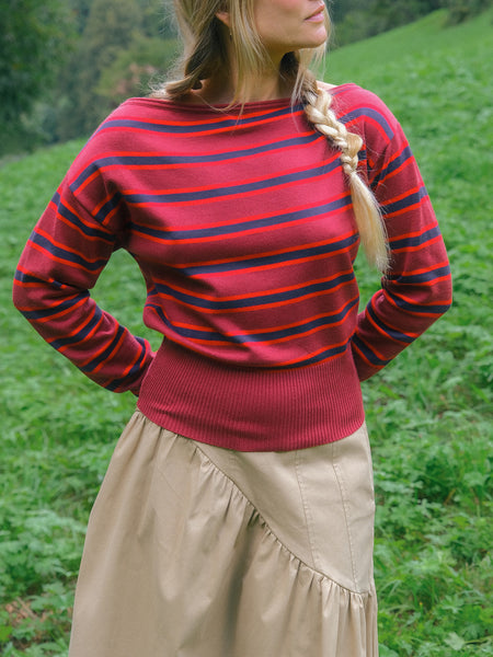 Lisa Says Gah Luna Sweater in Cherry Cola