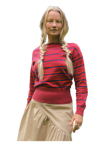 Lisa Says Gah Luna Sweater in Cherry Cola
