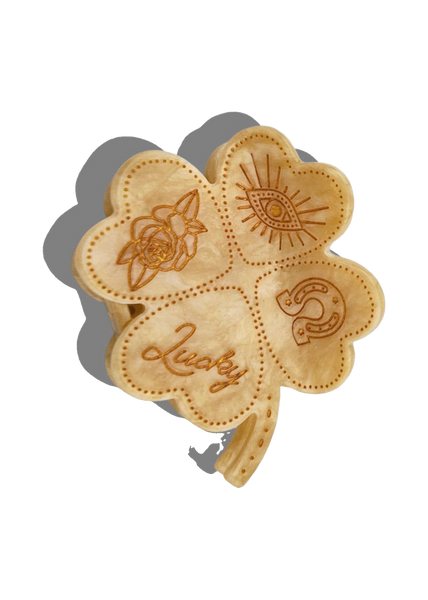 Solar Eclipse Lucky Clover Hair Clip
