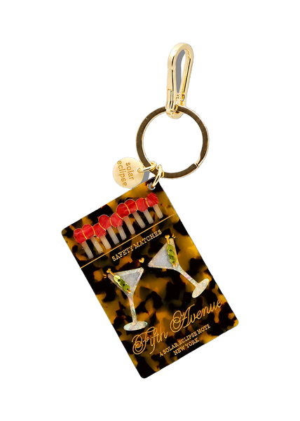 Martini Matchbox Bag Charm + Keychain