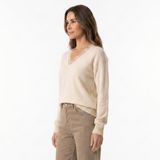 Jadyn Sweater in ivory, side view