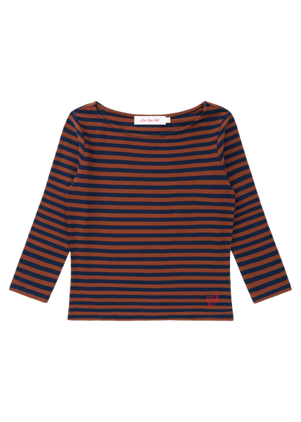 Lisa Says Gah Nia Top in Tobacco Stripe