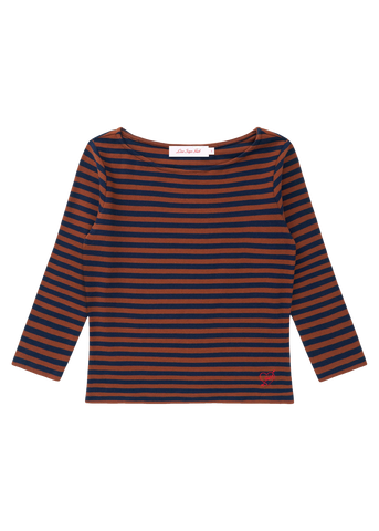 Lisa Says Gah Nia Top in Tobacco Stripe