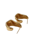 Ninelle Sculpted Wave Hoop Earrings