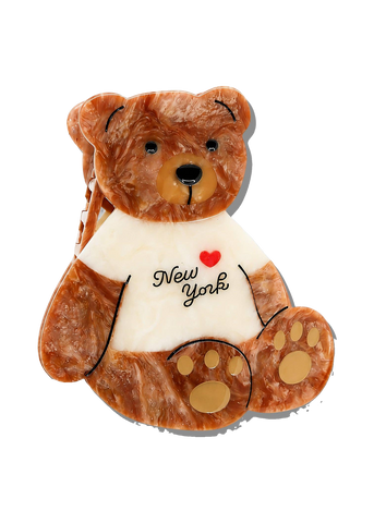 Solar Eclipse New York Teddy Bear Hair Claw Clip