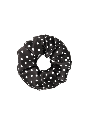 Olah Petite Dot Silk Scrunchie
