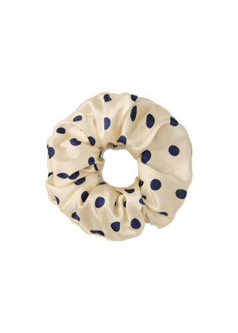 Olah Polka Dot Silk Scrunchie