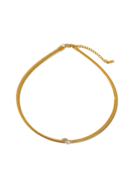 Olwen Marquise CZ Snake Chain Choker