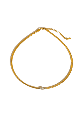 Olwen Marquise CZ Snake Chain Choker