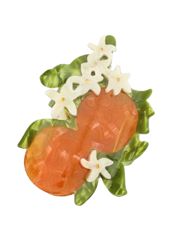 Solar Eclipse Orange Blossom Hair Claw Clip