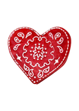 Solar Eclipse Paisley Heart Claw Clip in Red