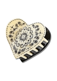 Solar Eclipse Paisley Heart Claw Clip