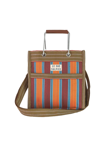 Le Sac Sulpice Palma Mini Metal Handle Tote in Sunrise stripe