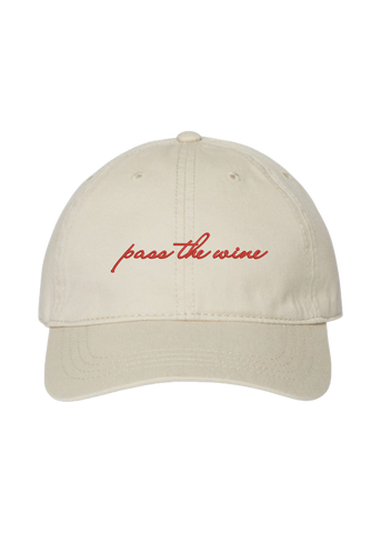 Cowboy Stargirl Pass the Wine Embroidered Hat