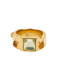 Pressie Emberstone Ring in Gold/Brown
