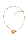 Pressie Mosaic Charm Necklace in Gold