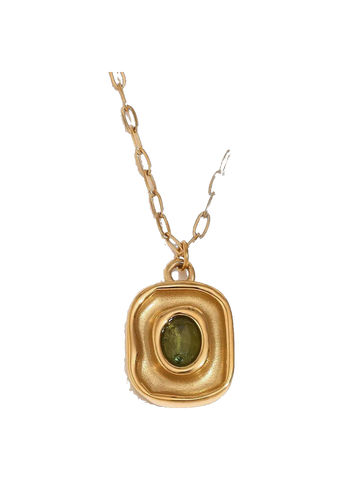 Pressie Portal Stone Necklace in Gold