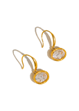 Rebekah Oval CZ Drop Earrings