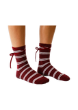 Pilates University Sporty Ballerina Grip Sock in Burgundy