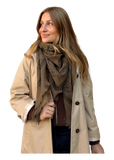 Paisley Wool Scarf - Khaki