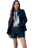 RAISONNEL Sebastian Plaid Jacket in Navy Green Plaid