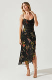 Gaia Dress - Black Orange Burnout