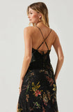 Gaia Dress - Black Orange Burnout