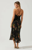 Gaia Dress - Black Orange Burnout